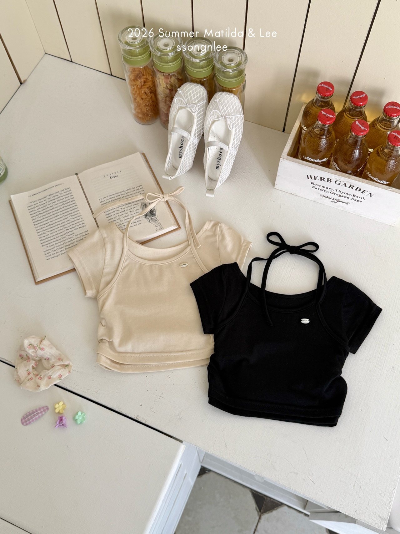[Matilda&Lee] Add halter neck layered tee (15/17/19) / [마틸다앤리] 홀터넥레이어드티추가 (15/17/19)