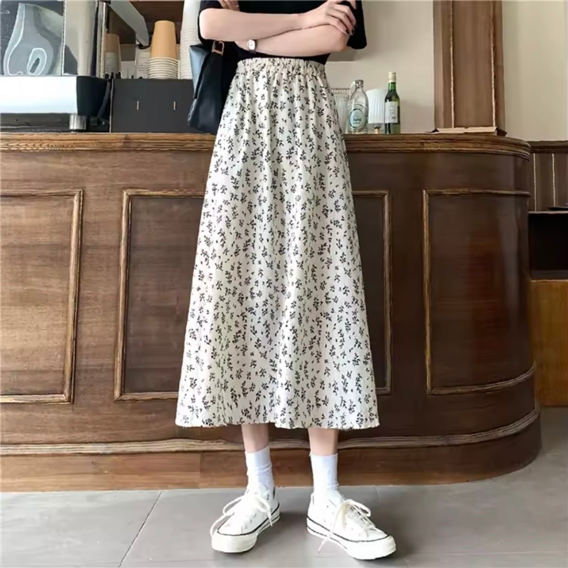 フラワーAラインスカート