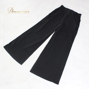 【美品 日本製社交ダンス衣装】パンツ ズボン ボトムス レッスンウェア 練習着 SEKINE セキネ 日本製 黒 ブラック 11号 無地