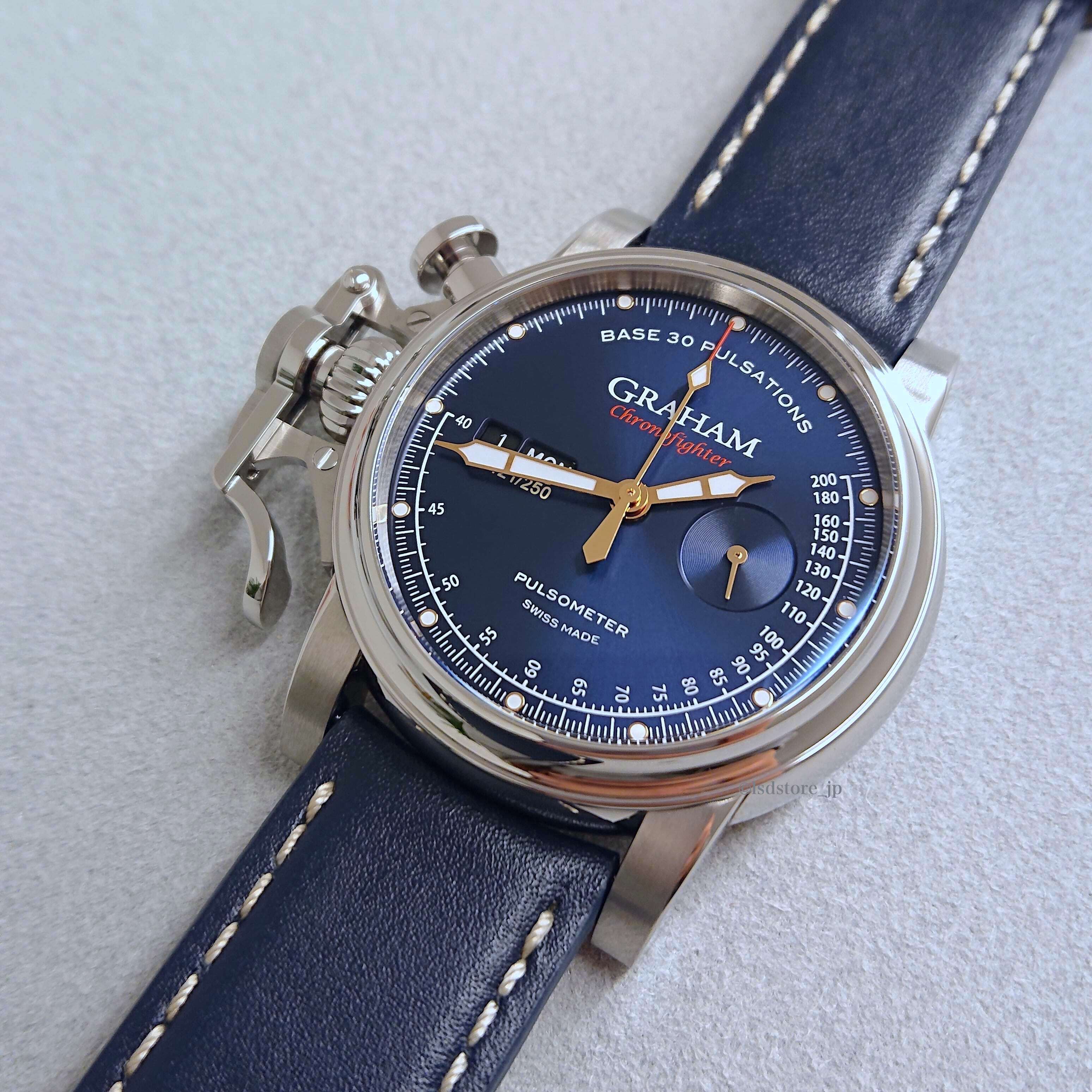 【GRAHAM グラハム】Chronofighter Vintage PULSOMETER  クロノファイターヴィンテージ パルスメーター ブルー 世界限定250本／国内正規品 腕時計