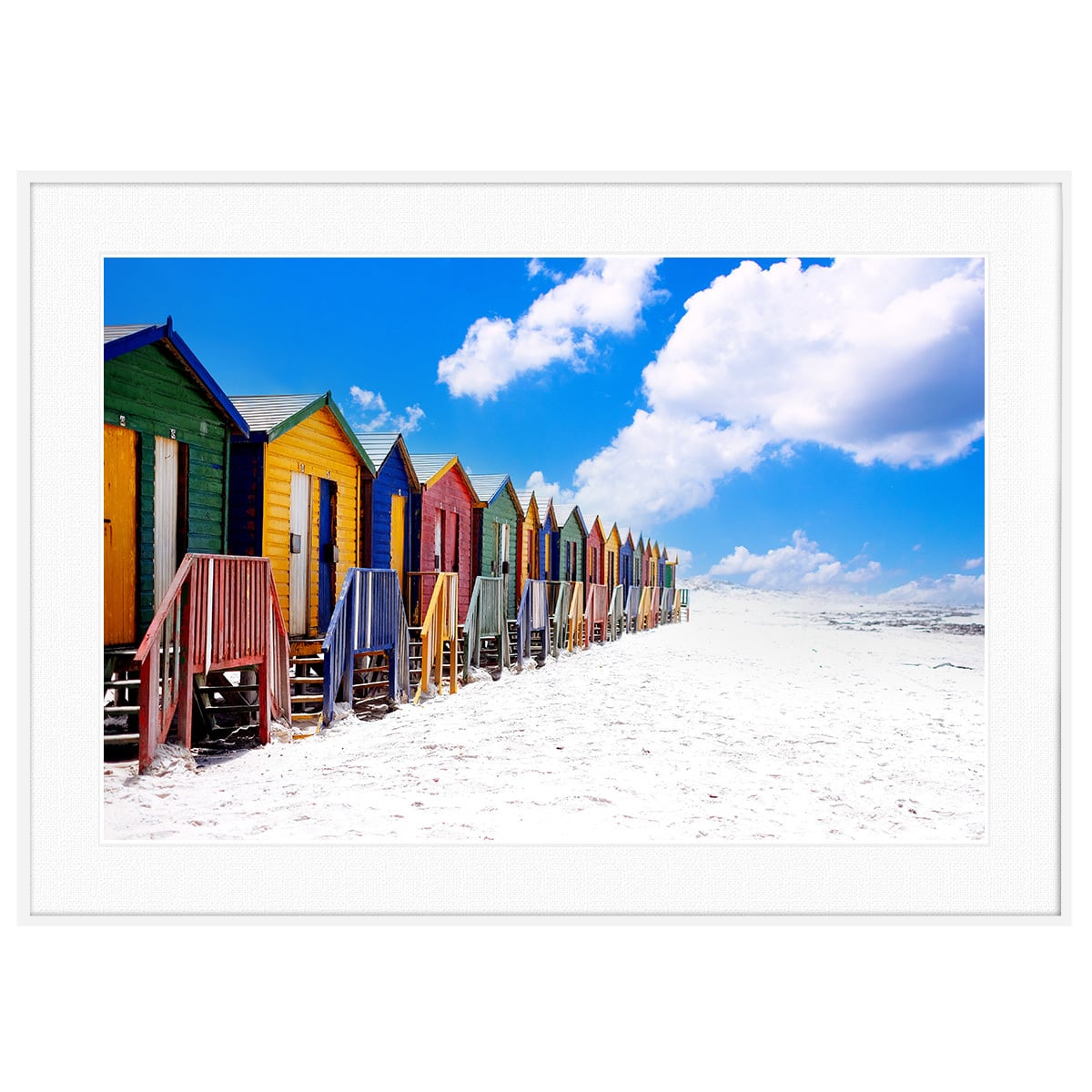 夏写真 南アフリカ ケープ・タウン ミューゼンバーグ・ビーチ インテリアアートポスター額装 AS2699