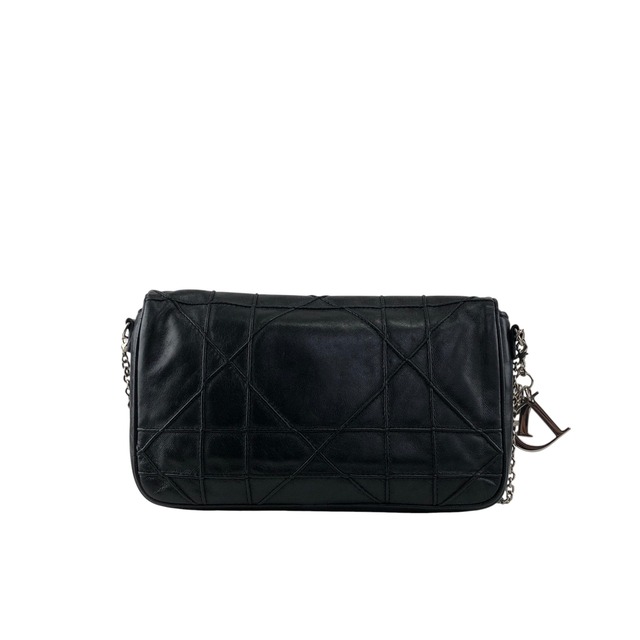 Christian Dior クリスチャン ディオール カナージュ ショルダーバッグ ブラック ロゴチャーム レザー チェーン vintage ヴィンテージ オールド cpsaii