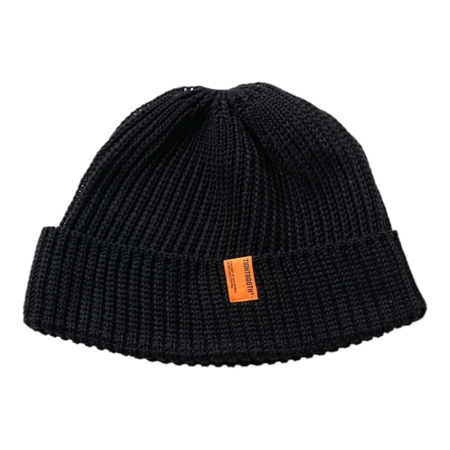 【TIGHTBOOTH】TAG WATCH CAP (Black)〈国内送料無料〉