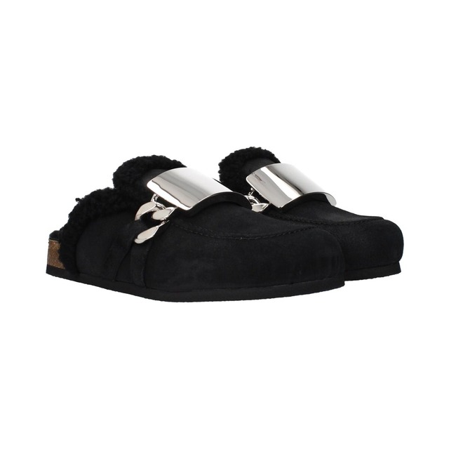 JW ANDERSON JWアンダーソン メンズ スライドサンダル スエード ブラック