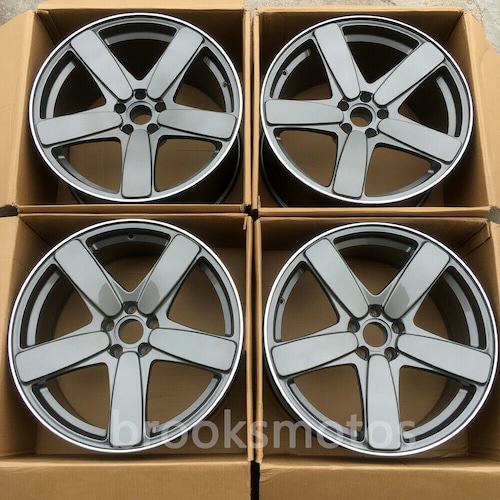 22インチ 5 スポーク クラスICAL STYLE ホイールセット 2003-2016 ポルシェ カイエン 22X10 -BRN-1260★