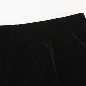 Aラインブラックロングスカート W01010