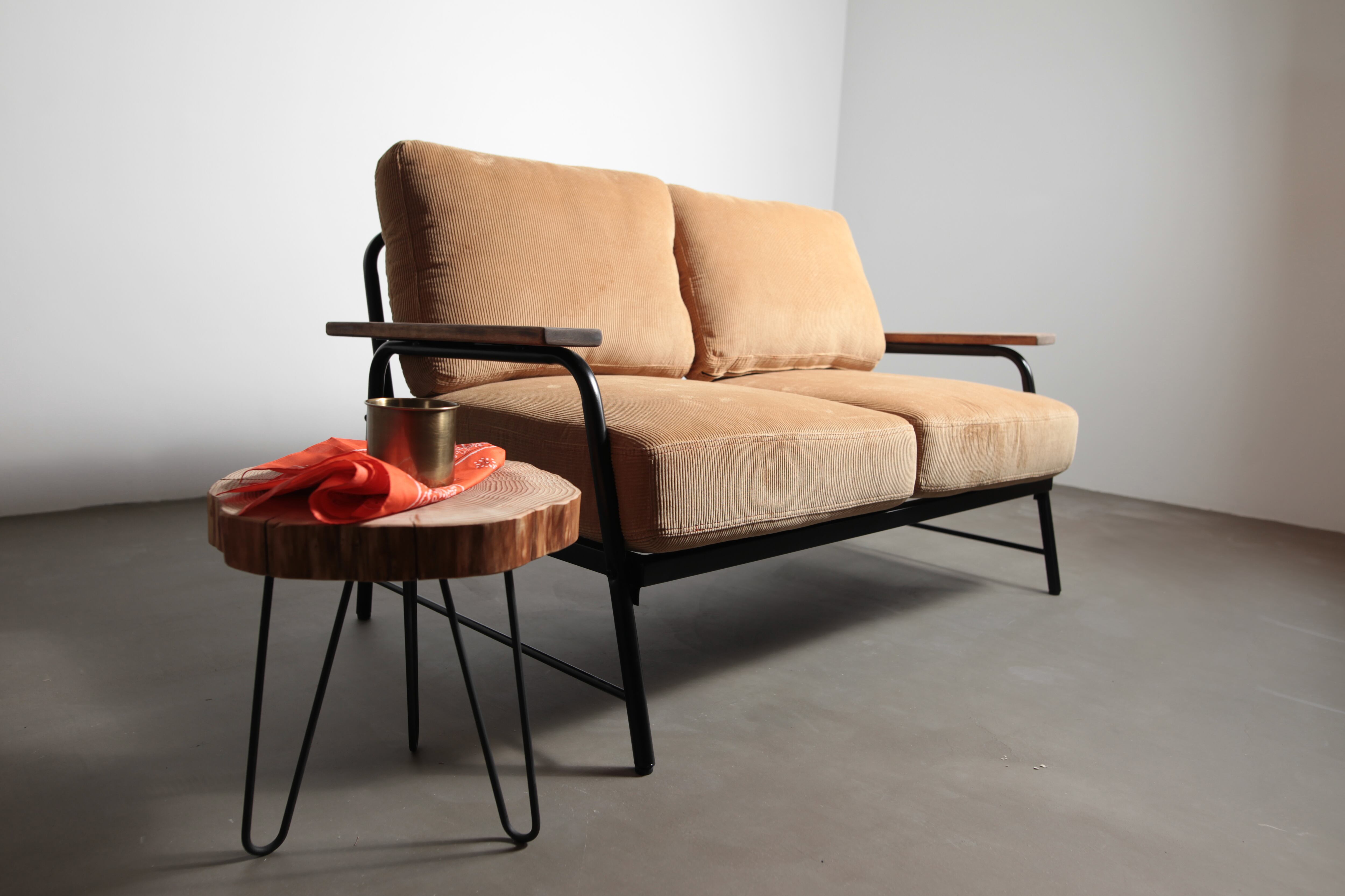 コーデュロイ2Pソファー　男前 コーデュロイ2Pソファー 男前