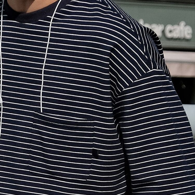 ★STRIPED HEAVY COTTON T-SHIRT　　22066