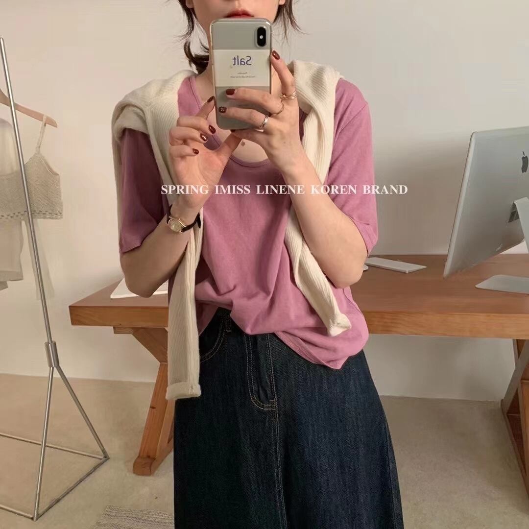 Uネックカットソー　AJ2205-627