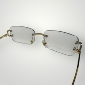 Infinity Rimless Sunglasses - Gold / Clear(48)