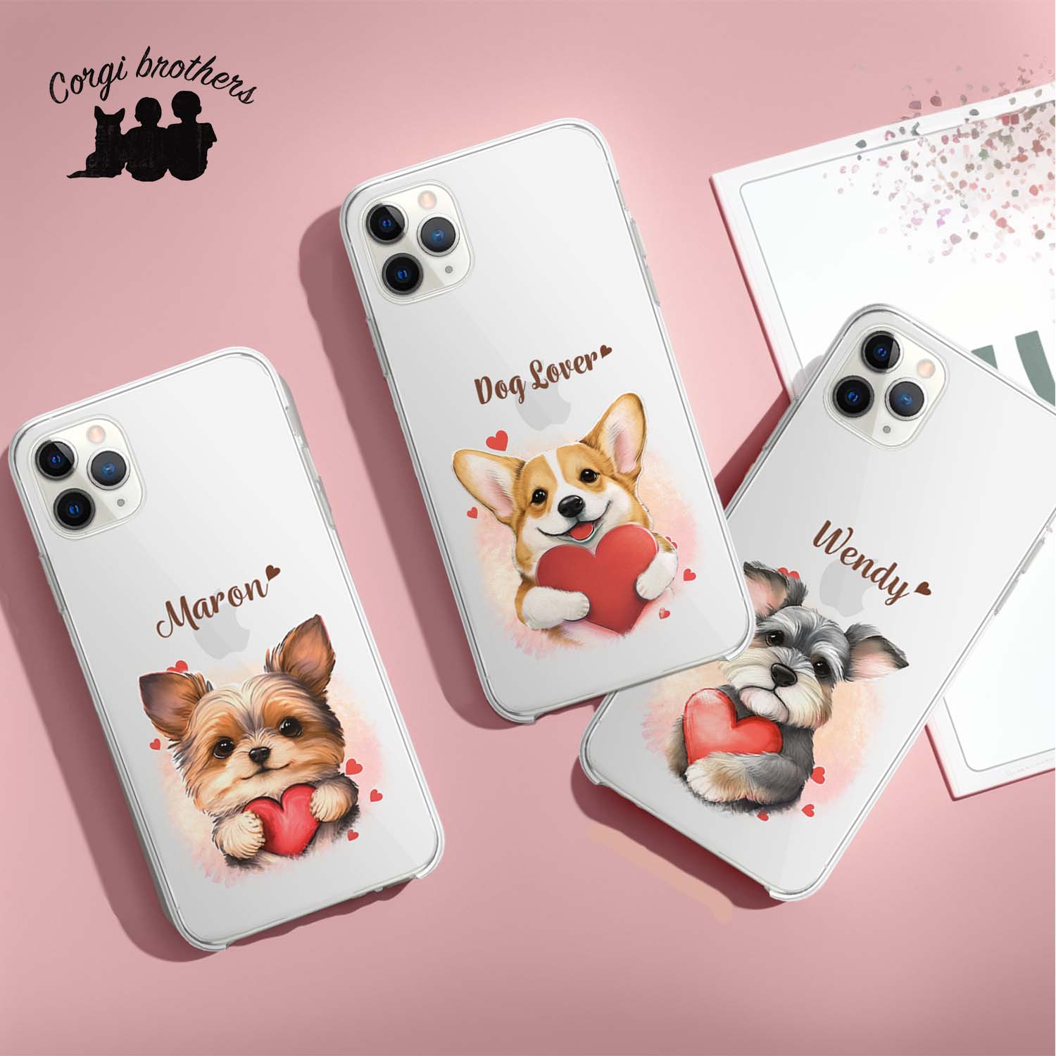 キュンです ダックスフンド 】 スマホケース クリアソフトケース 犬 犬