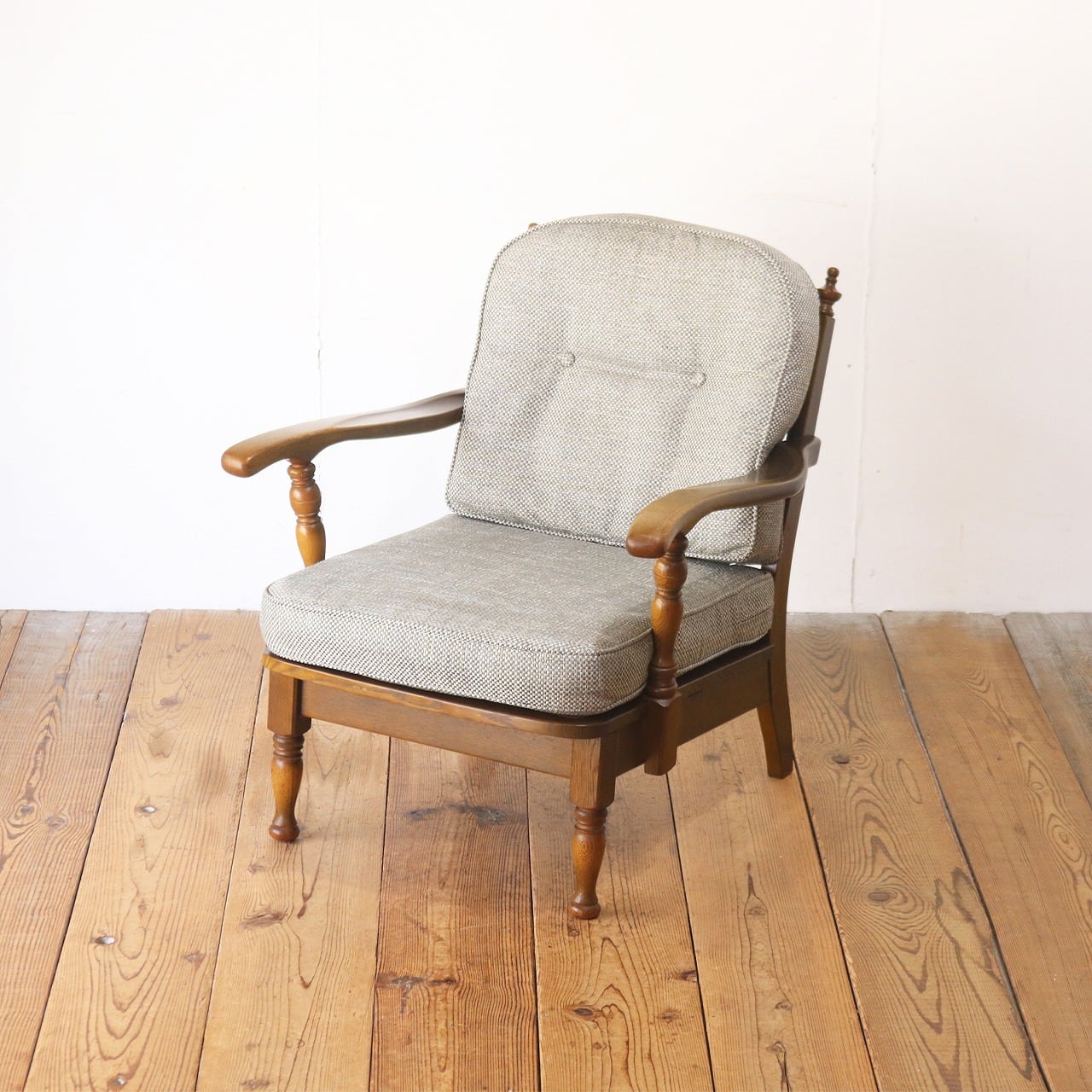 飛騨産業 キツツキ 穂高 オーク材 アーム 1Pソファ 1人掛け ラウンジ