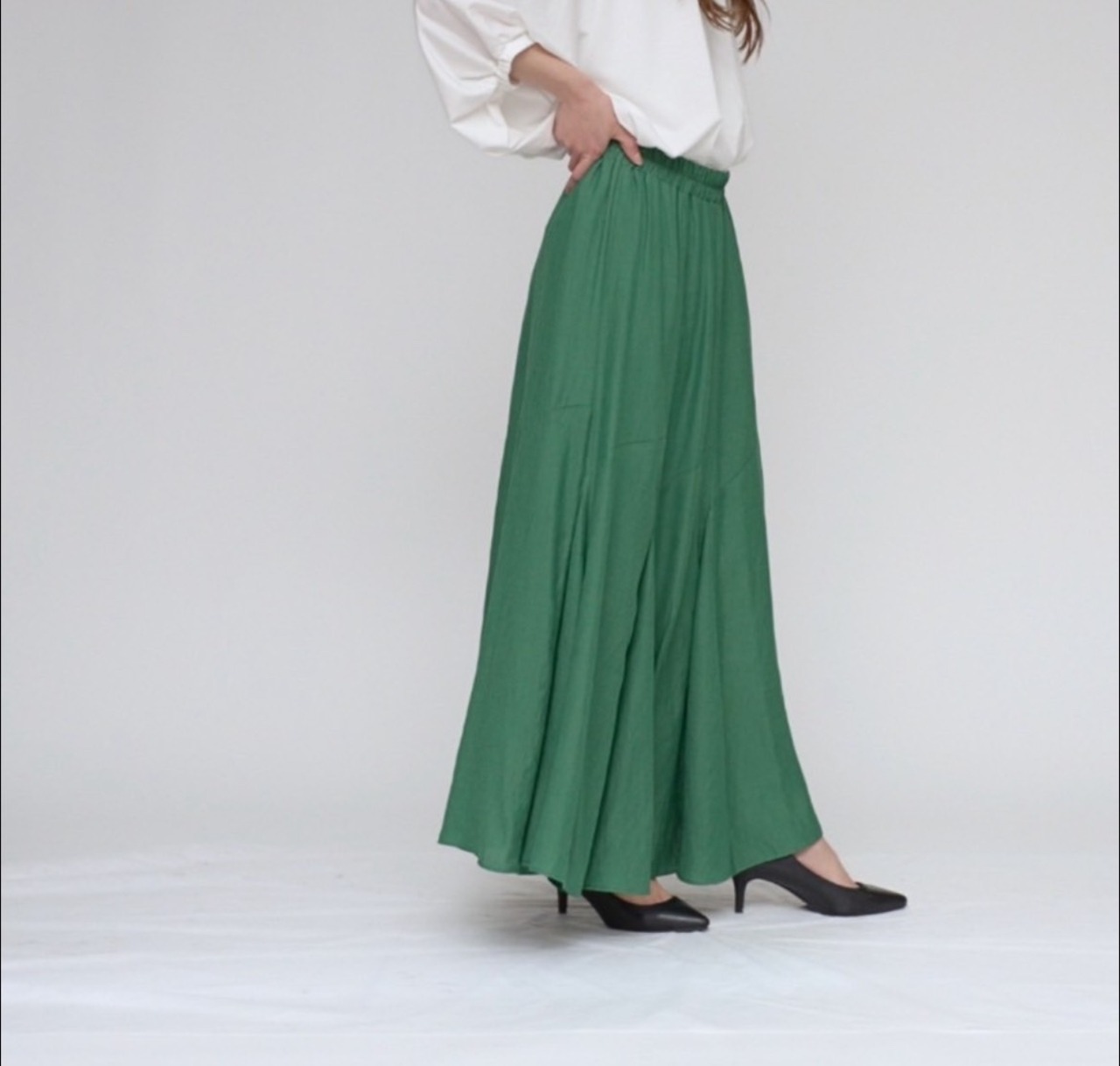 専用ページ　イレギュラー切替リネンライクスカート　LER-2544