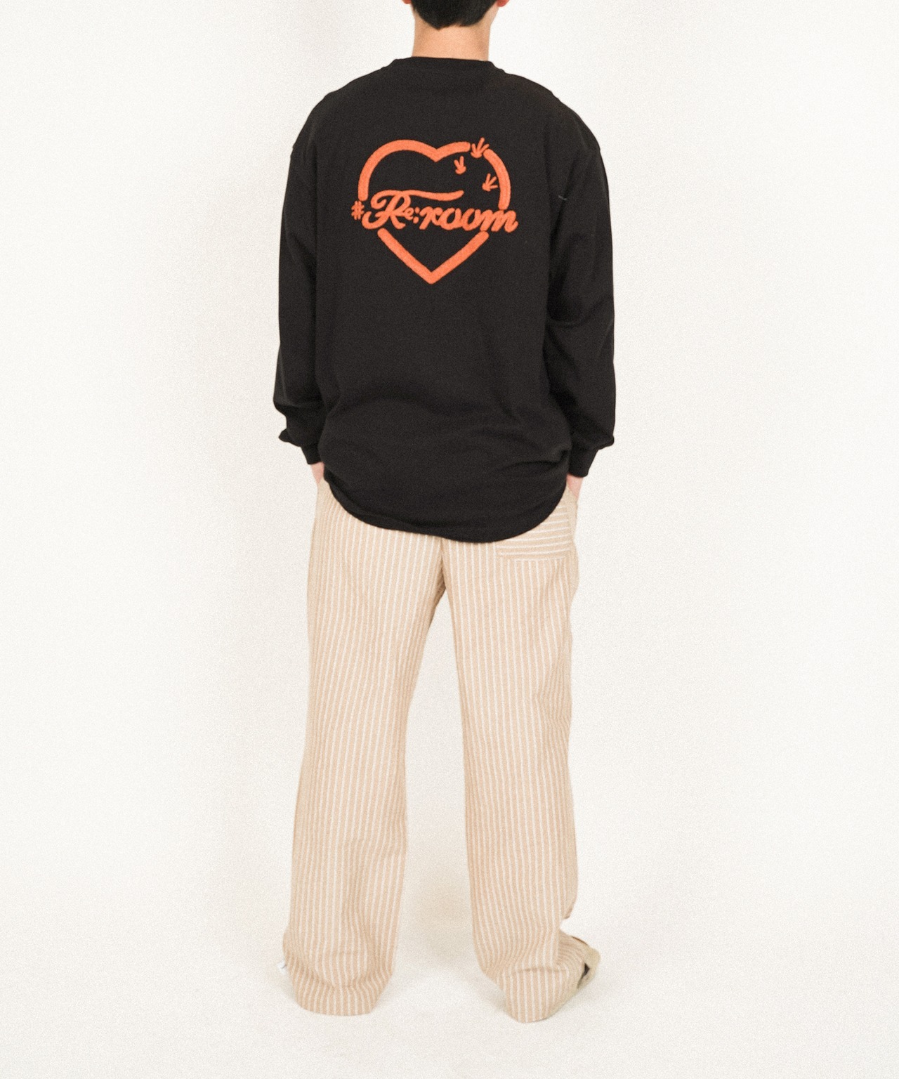 【#Re:room】HEART LOGO EMBROIDERY LONG SLEEVE［REC817］