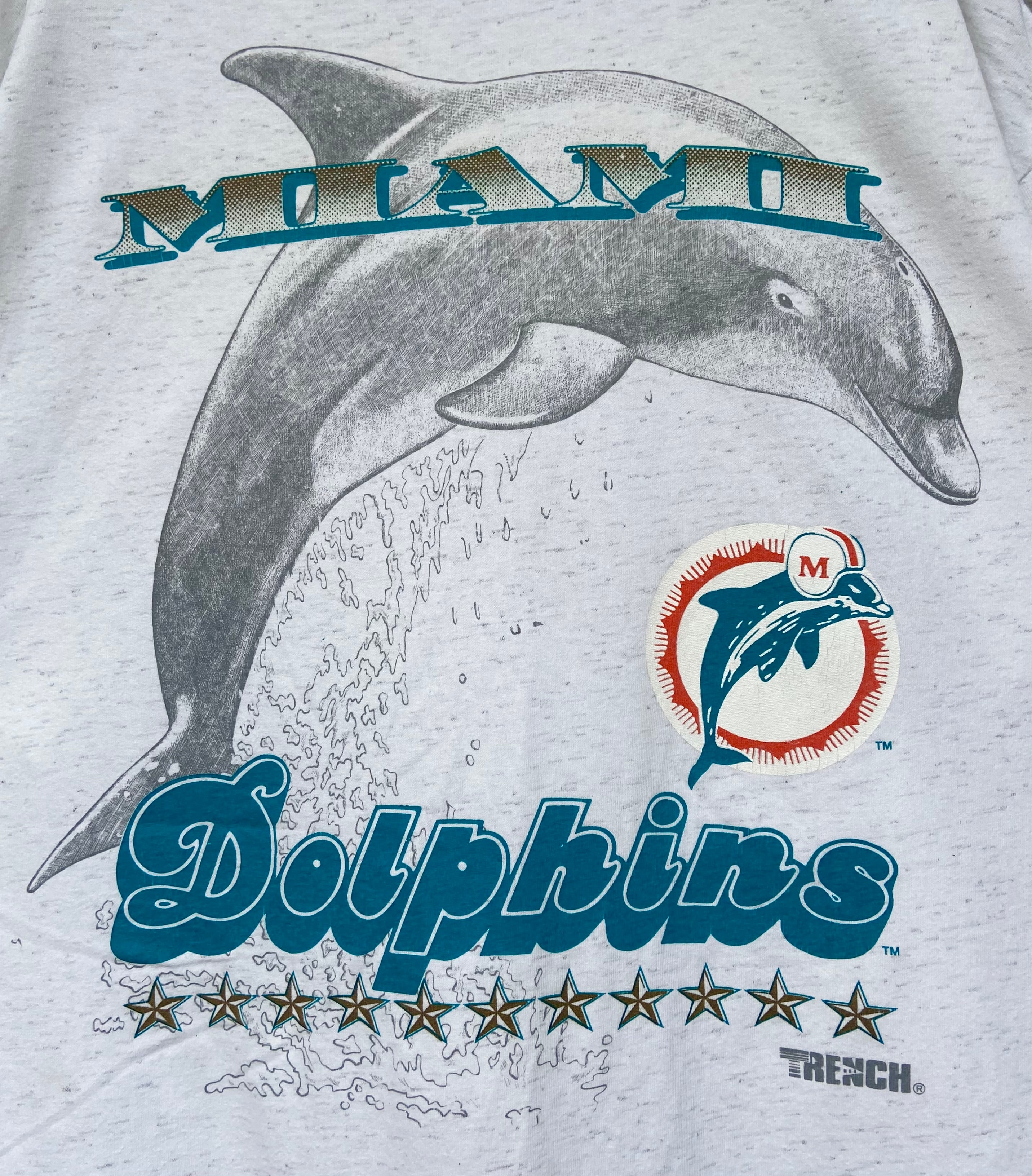 USA製 NFL Miami Dolphinsドルフィンズ 背面ロゴ Tシャツ XL 白