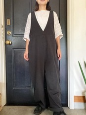 ヤンマ産業 会津木綿2wayジャンプスーツ スミクロ