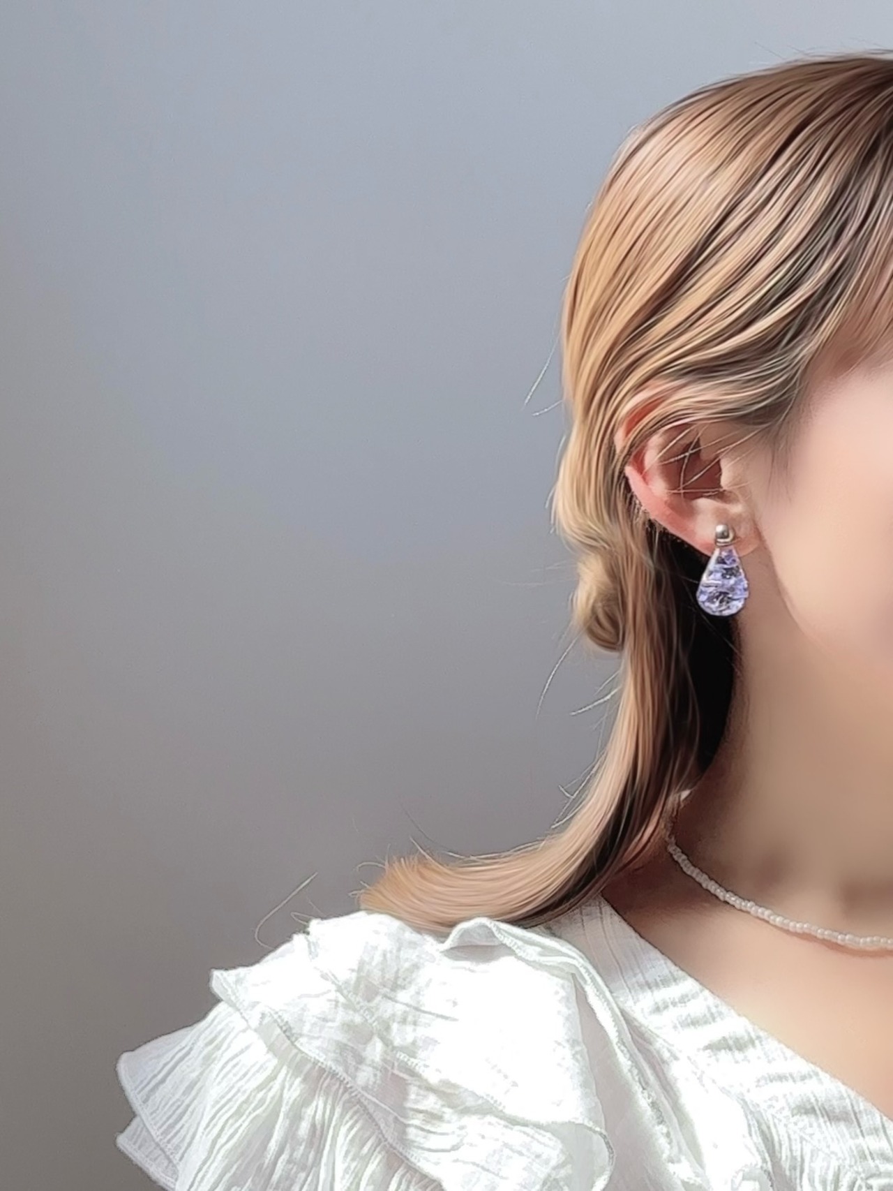 lavender drop earring 【数量限定】