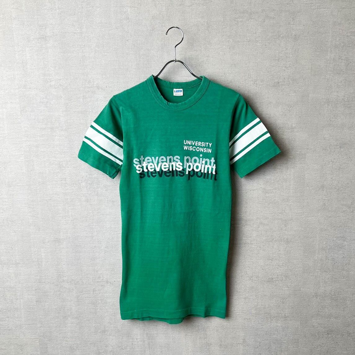 [VINTAGE] 73〜82'S CHAMPION stevens point FOOTBALL TEE