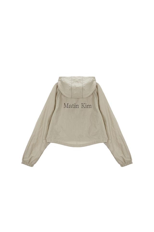 [Matin Kim] MATIN CROP HOODY COATING JUMPER IN BEIGE 正規品 韓国ブランド 韓国通販 韓国代行 韓国ファッション マーティンキム matinkim 日本 店舗