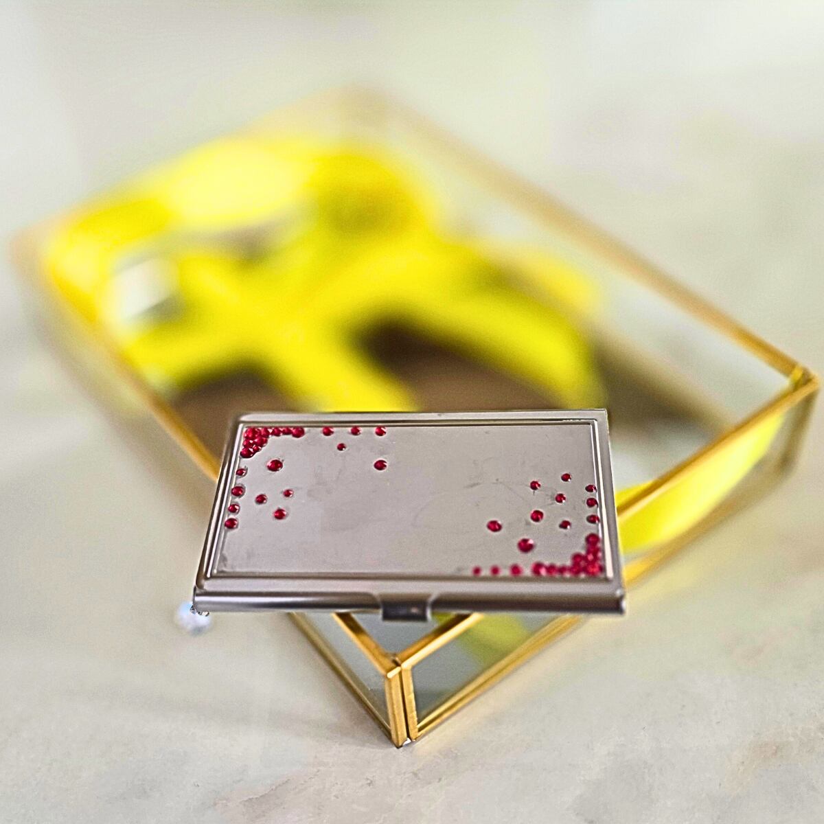 名刺入れ キラキラ デコ スワロフスキー デコレーション