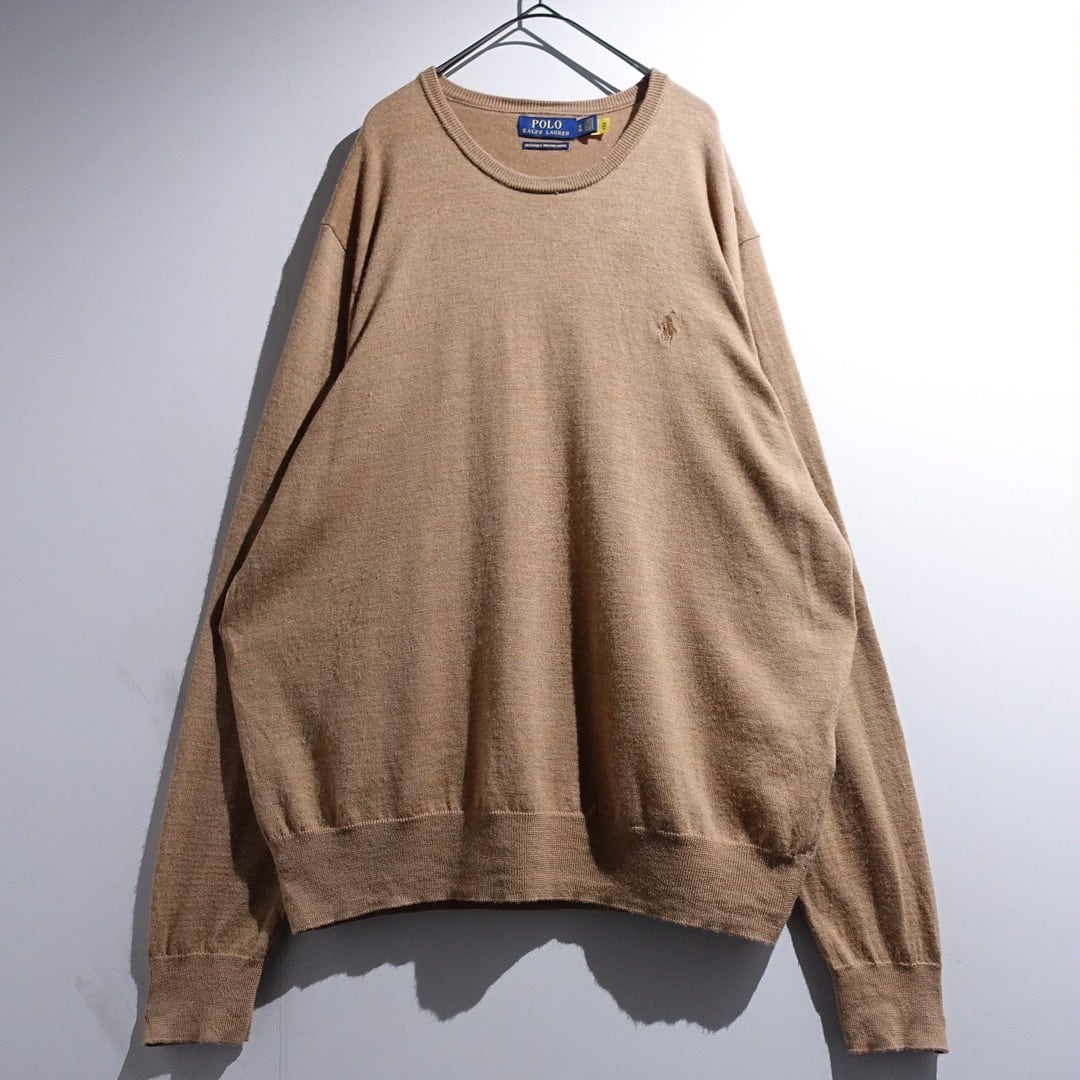 "Ralph Lauren" Brown Merino Wool Knit