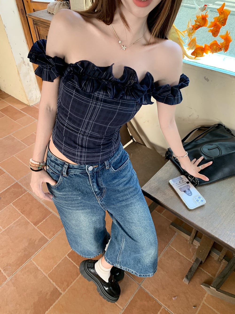 チェック トップス LIMITEDオーバーサイズチェックシャツ（RED×RED） | HATSUNEX