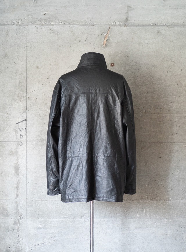 "LIVELO ATTITUDE" 1990s Leather zip jacket