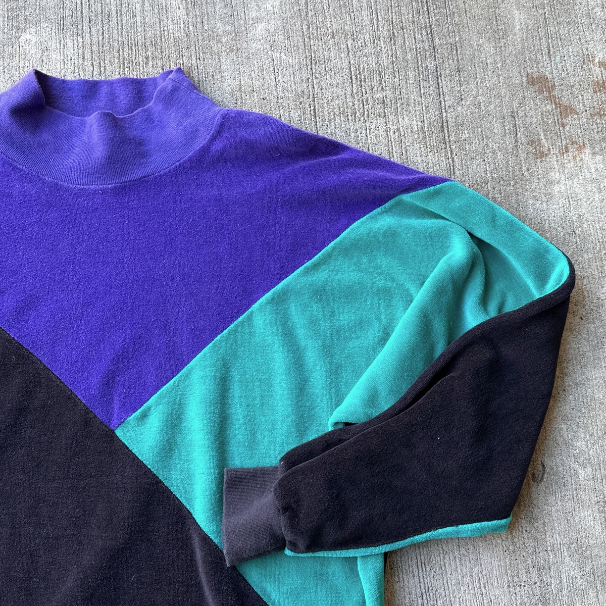 SK Sport Velour High-neck Sweatshirt ベロア ハイネックスウェット 
