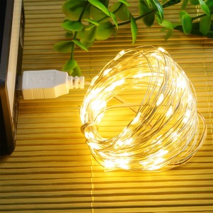 【数量限り】LED ストリングライト USB式 フェアリーライト ジュエリーライト LED イルミネーション 5m 50LED 防水 銅線 ワイヤー 装飾 ハロウィン クリスマス 誕生日 パーティー 結婚式 ガーデン キャンプ クリスマスツリー 電飾 おしゃれ LED 飾り ライト ウォームホワイト
