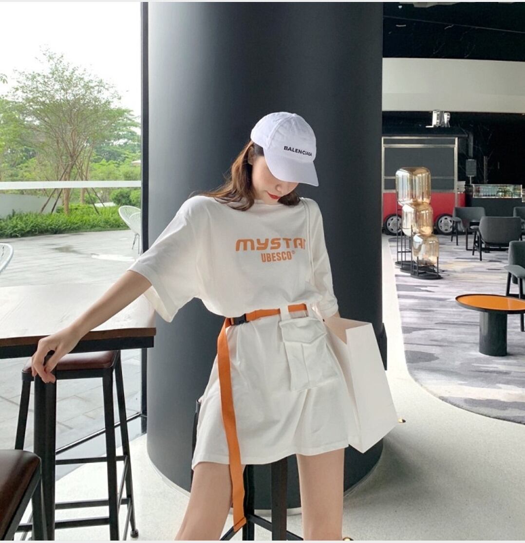S S 新作 レディース カジュアル Tシャツワンピース ベルト付き Liris014 Lirisnow 全品即納 海外子供服セレクトショップ