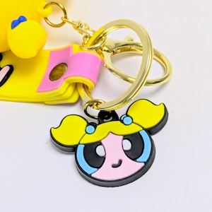 【 The Powerpuff Girls ( パワーパフガールズ ) 】 3D Rubber KeyHolder / 3Dラバーキーホルダー〚アメリカン雑貨 アメトイ〛