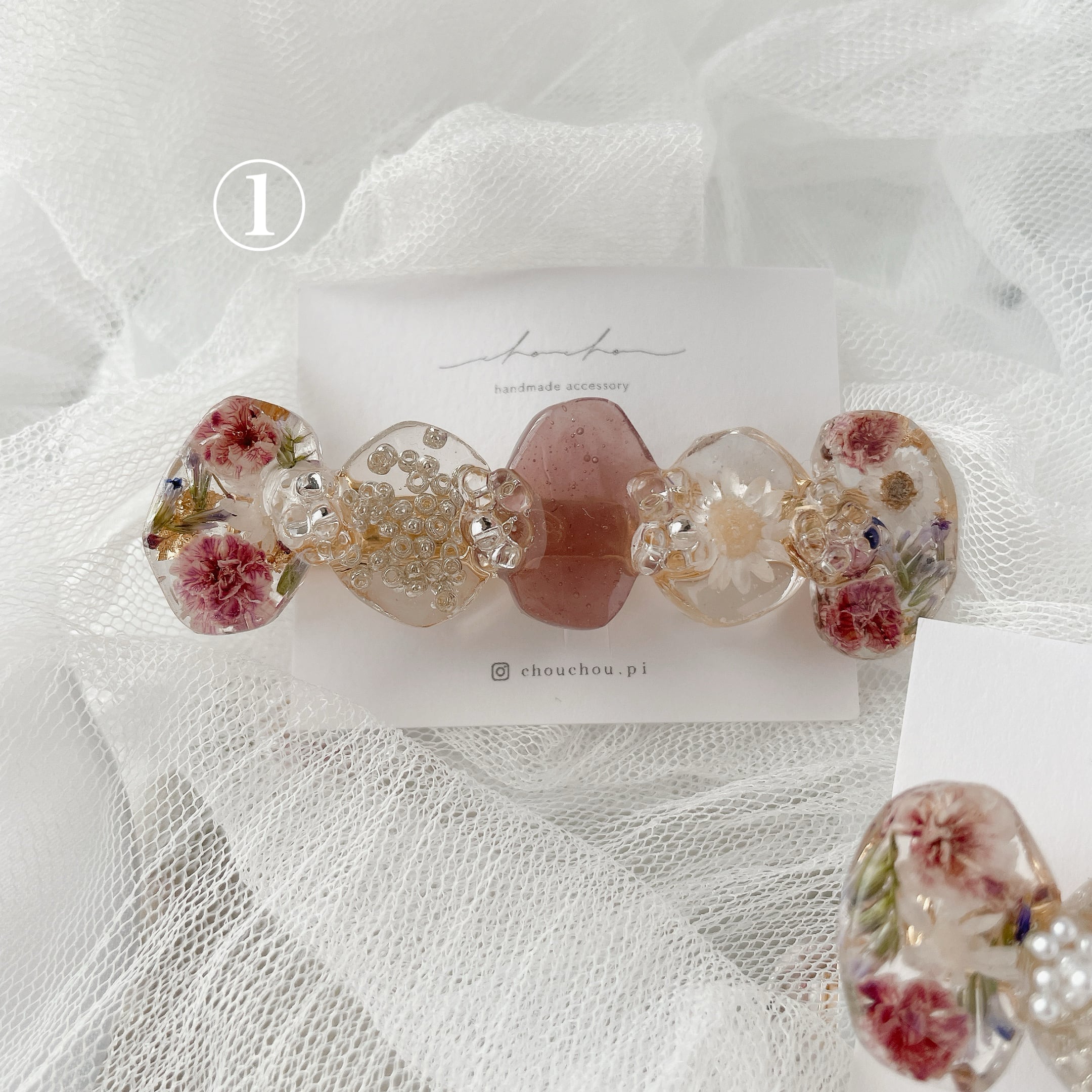 【かすみ草】アッカ　ヘアクリップ Jewel VOX ヘアクリップ ダッカール ヘアアクセ レディース