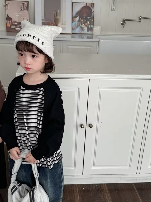 【取寄】スッキリ決まるちょっと変わったボーダートップス