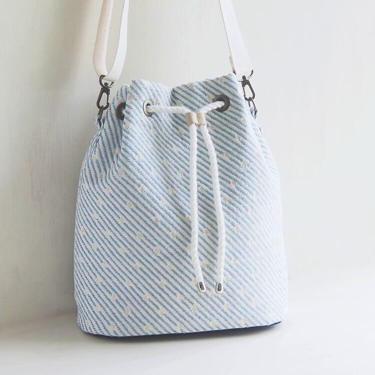 □巾着ショルダーバッグ・マリン□ coco (sbwb) | handmade bag peana.
