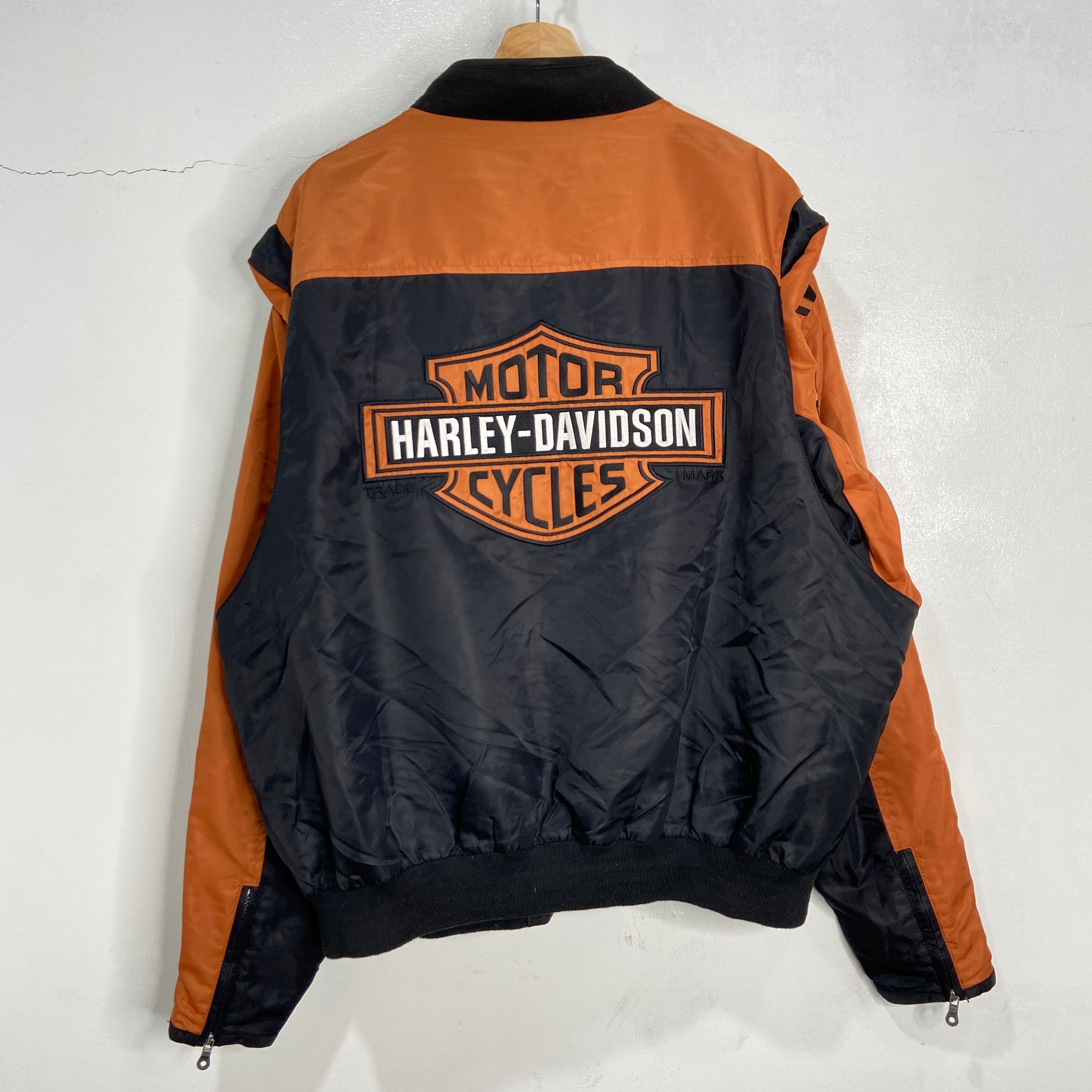 送料無料』HARLEYDAVIDSON ハーレー レーシングジャケット 刺繍ロゴ