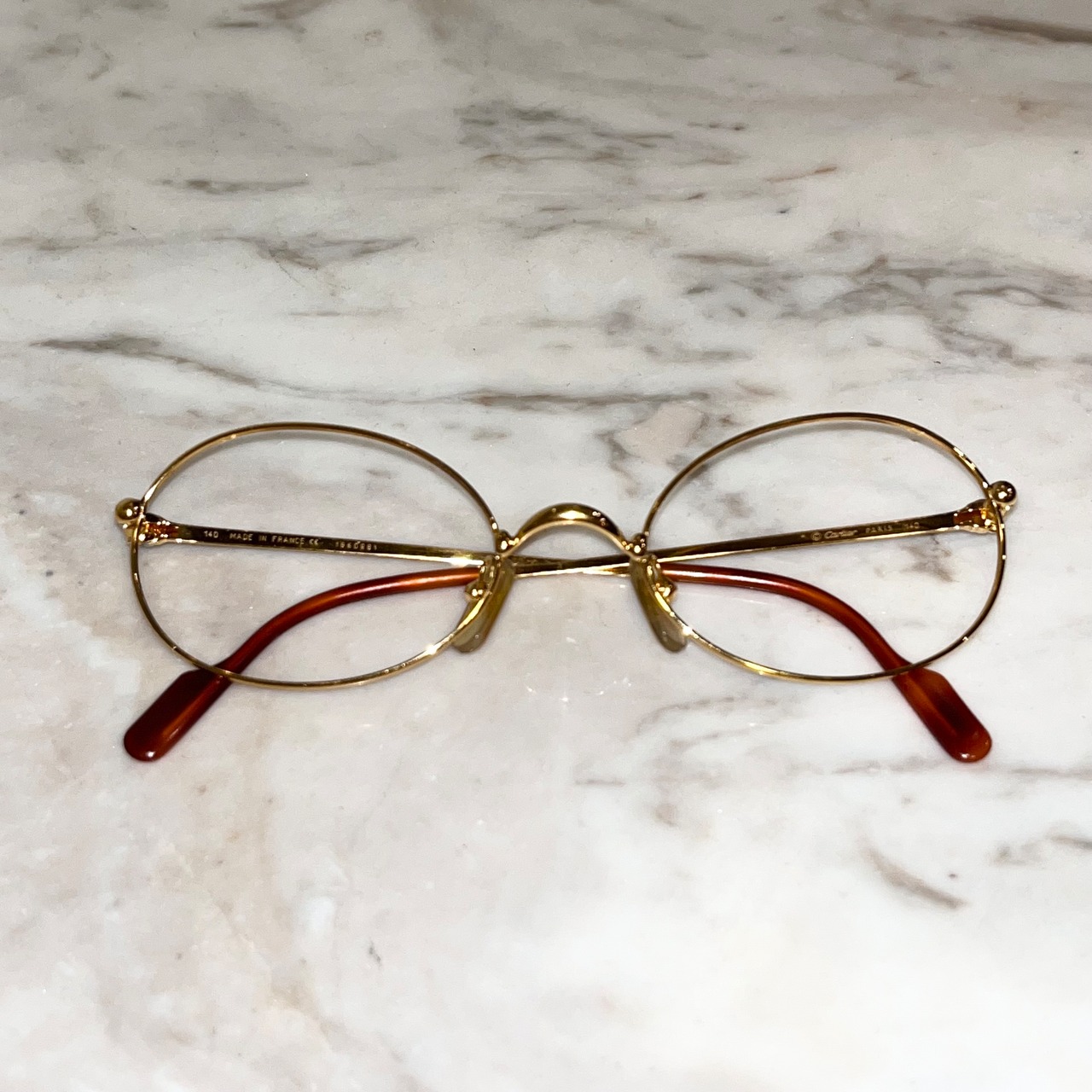 vintage CARTIER oval lens glasses " trinity "