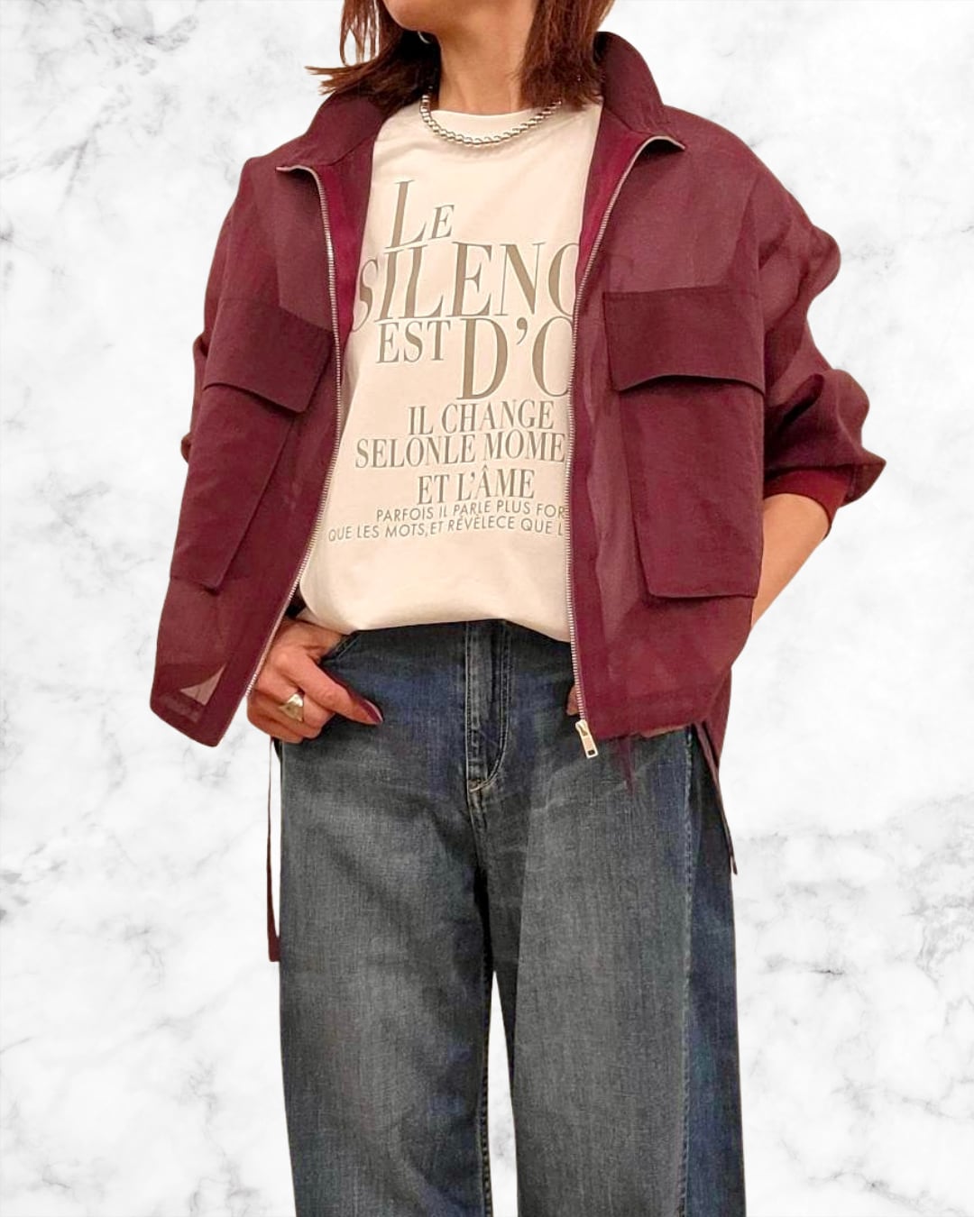 シアー8分袖シャツテールBZ 65236085 AGNOST 6月下旬~7月上旬入荷予定 3月展示会