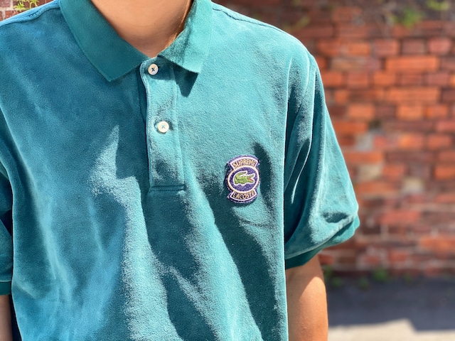 Supreme LACOSTE LIVE VELOUR POLO S/S GREEN LARGE 32.5JE6327