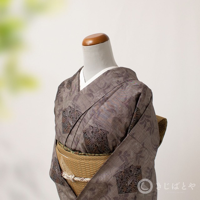 【Y様ご予約品】黝色に絞りの小紋のコーディネートセット