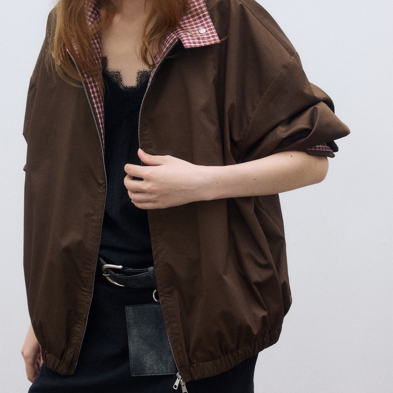 Stand collar blouson  T6151