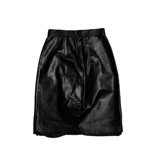 80sVintage SnapLeatherSkirt