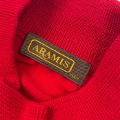 ARAMIS アラミス 長袖 ウール ニット セーター LL/レッド メンズ