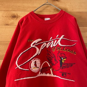 【sportswear】80s USA製 MLB セントルイス カージナルス プルオーバー プリント スウェット アメリカ古着