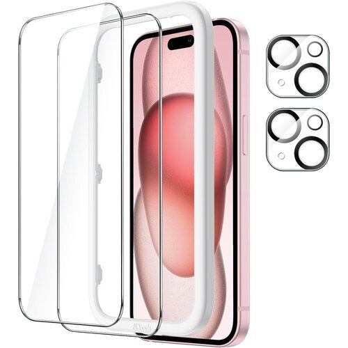 iPhone 15 pro ガラスフィルム ガイド枠付き 強化ガラス 保護（NIMASO 
