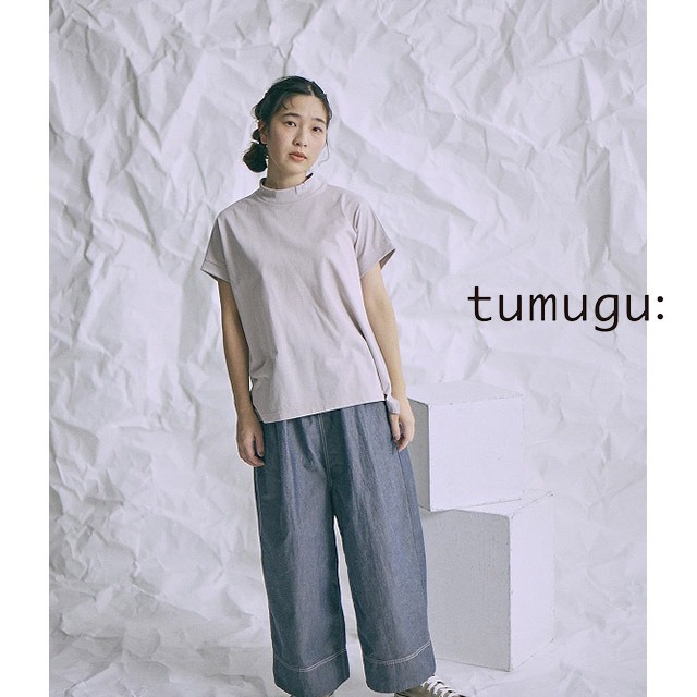【tumugu:】TC24208 オガーニック空紡天竺フレンチTシャツ