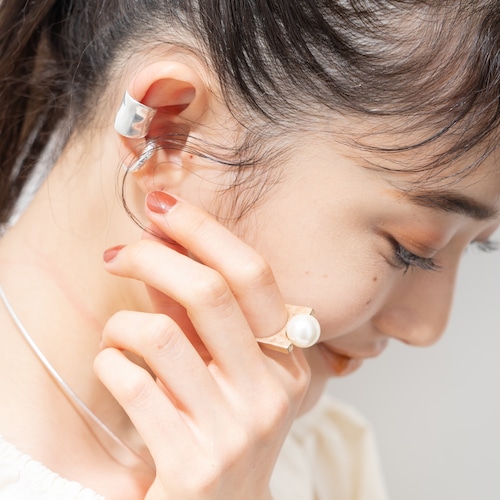 SET ITEMS || 【通常商品】 SQUEAR WITH PEARL RING & EAR CUFF SET || 3 ITEMS || MIX || CRSM0624K