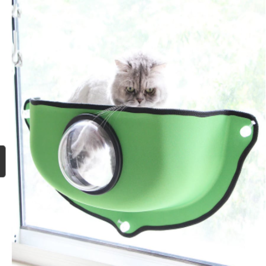 日向ぼっこにゃんこ ハンモック 透明ドーム 猫ベッド キャットハンモック 猫寝床 ウィンドウベッド キャットマット 猫鍋 強力吸盤 室内日光  osusowake