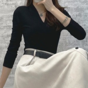 ブラックニットトップ A00841