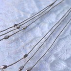 【カレンシルバー】三連ビーズのネックレス