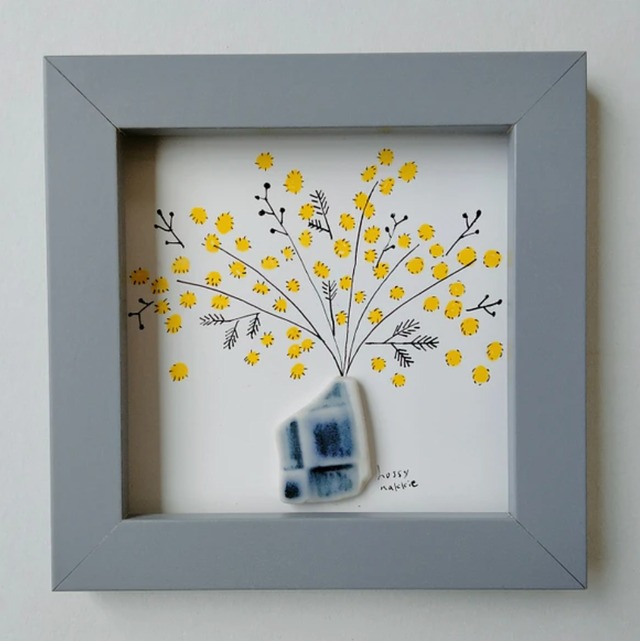 シーグラスアート❣️春が来た シーグラスアート 春 完売】（再販受付中）早く春よ来い!【Roll On